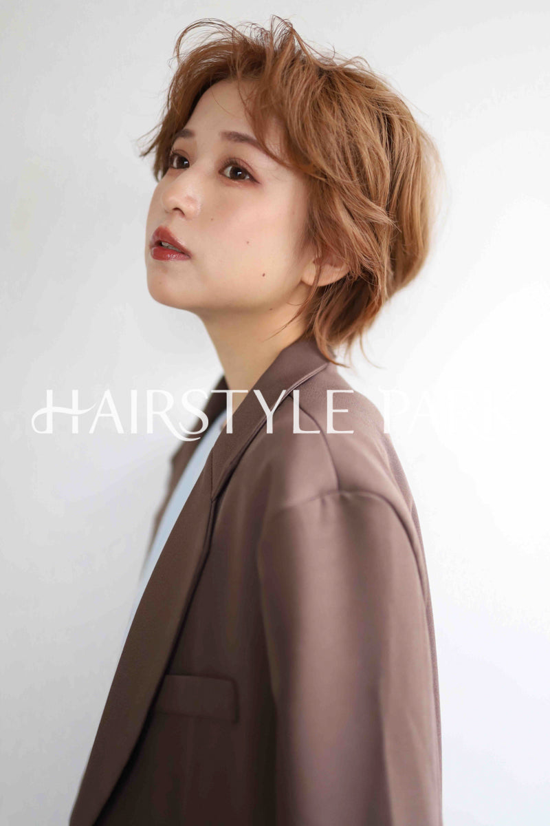 ヘアスタイル写真PhotoNo:322-2 (9) [ショートミディアム,レディース,ナチュラル,モテ・愛され,カラー,縦型 ]