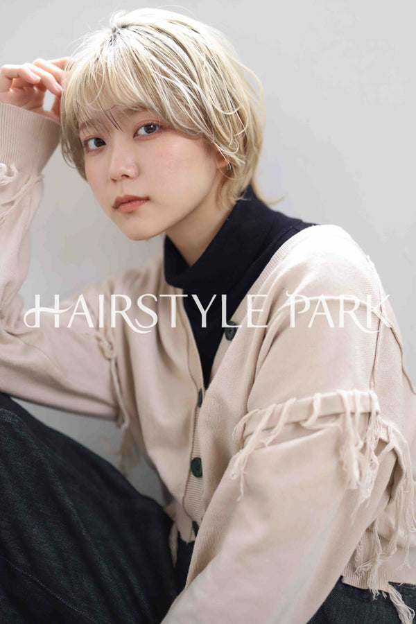 ヘアスタイル写真PhotoNo:342-1 (34) [ショートミディアム,レディース,カジュアル,クール / かっこいい,カット,カラー,ダブルカラー,縦型 ]