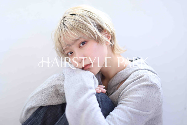 ヘアスタイル写真PhotoNo:342-2 (34) [ショートミディアム,レディース,カジュアル,クール / かっこいい,カット,カラー,ダブルカラー,縦型 ]