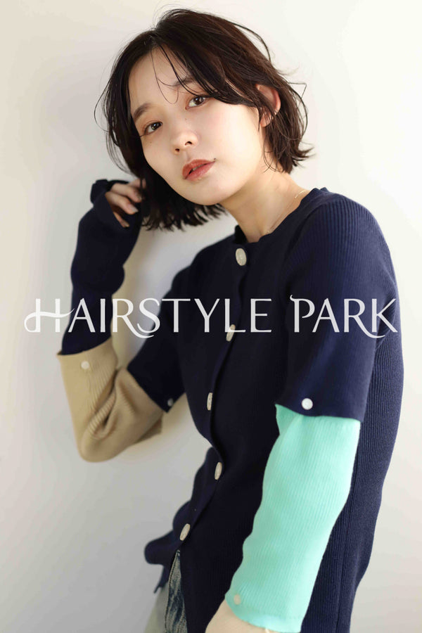 ヘアスタイル写真PhotoNo:344-2 (1) [ミディアム,レディース,ナチュラル,クール / かっこいい,カット,カラー,縦型 ]