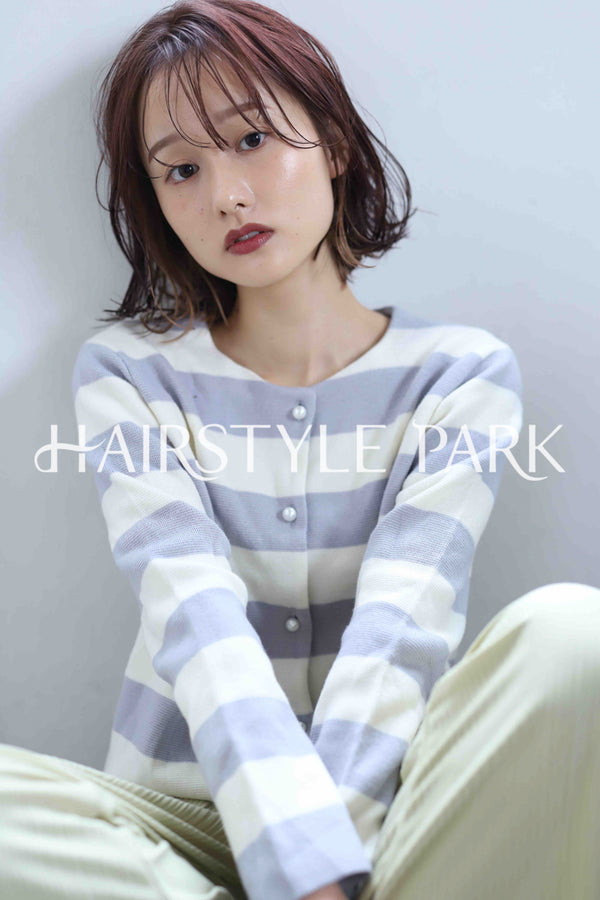 ヘアスタイル写真PhotoNo:345-1 (21) [ミディアム,レディース,ナチュラル,モテ・愛され,カラー,パーマ,縦型 ]