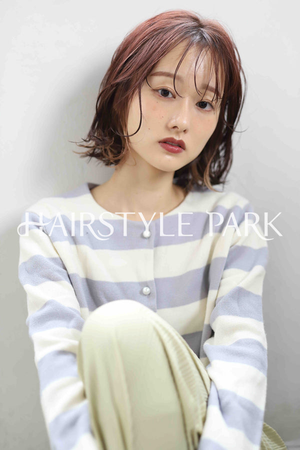 ヘアスタイル写真PhotoNo:345-1 (3) [ミディアム,レディース,ナチュラル,モテ・愛され,カラー,パーマ,縦型 ]
