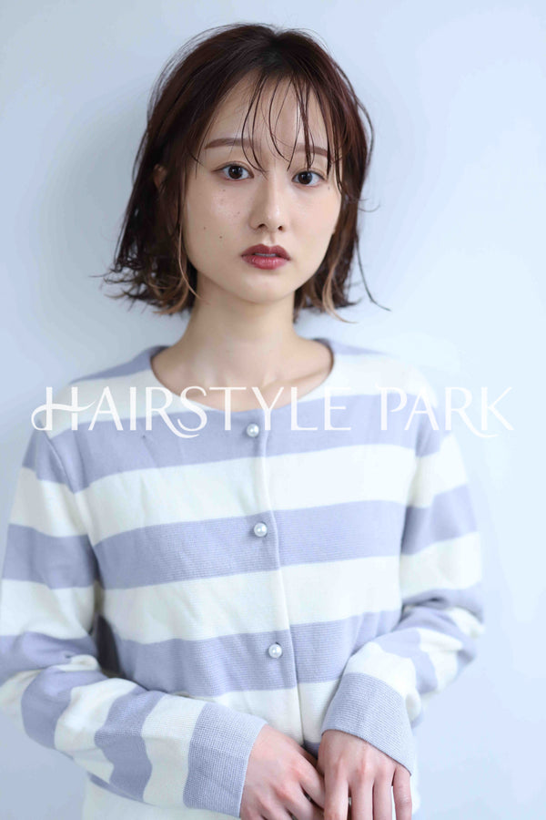 ヘアスタイル写真PhotoNo:345-2 (14) [ミディアム,レディース,ナチュラル,モテ・愛され,カラー,パーマ,縦型 ]