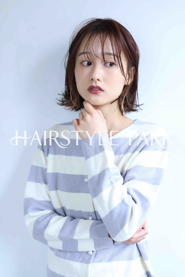 ヘアスタイル写真PhotoNo:345-2 (7) [ミディアム,レディース,ナチュラル,モテ・愛され,カラー,パーマ,縦型 ]