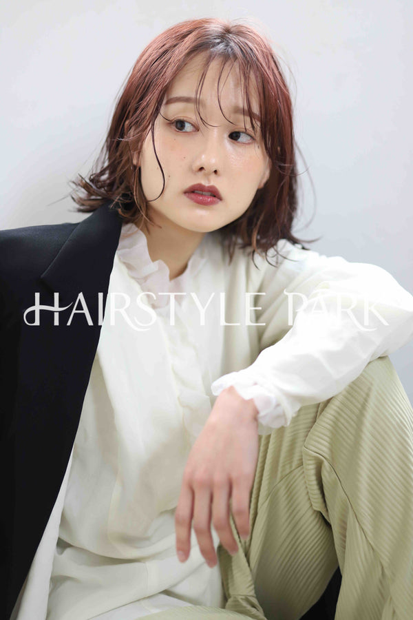 ヘアスタイル写真PhotoNo:345-4 (19) [ミディアム,レディース,ナチュラル,モテ・愛され,カラー,パーマ,縦型 ]