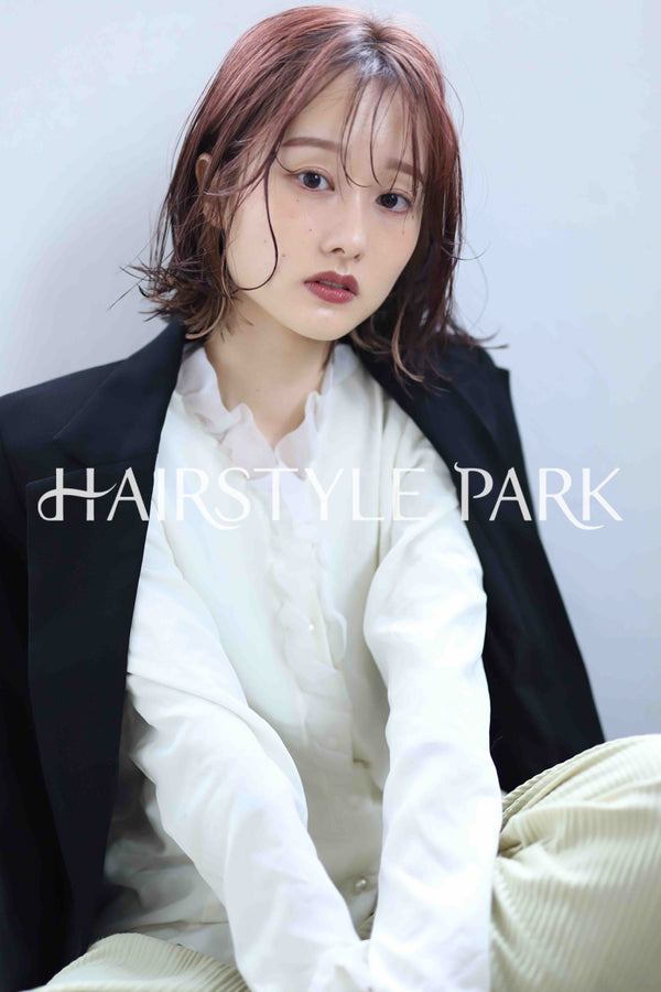 ヘアスタイル写真PhotoNo:345-4 (21) [ミディアム,レディース,ナチュラル,モテ・愛され,カラー,パーマ,縦型 ]