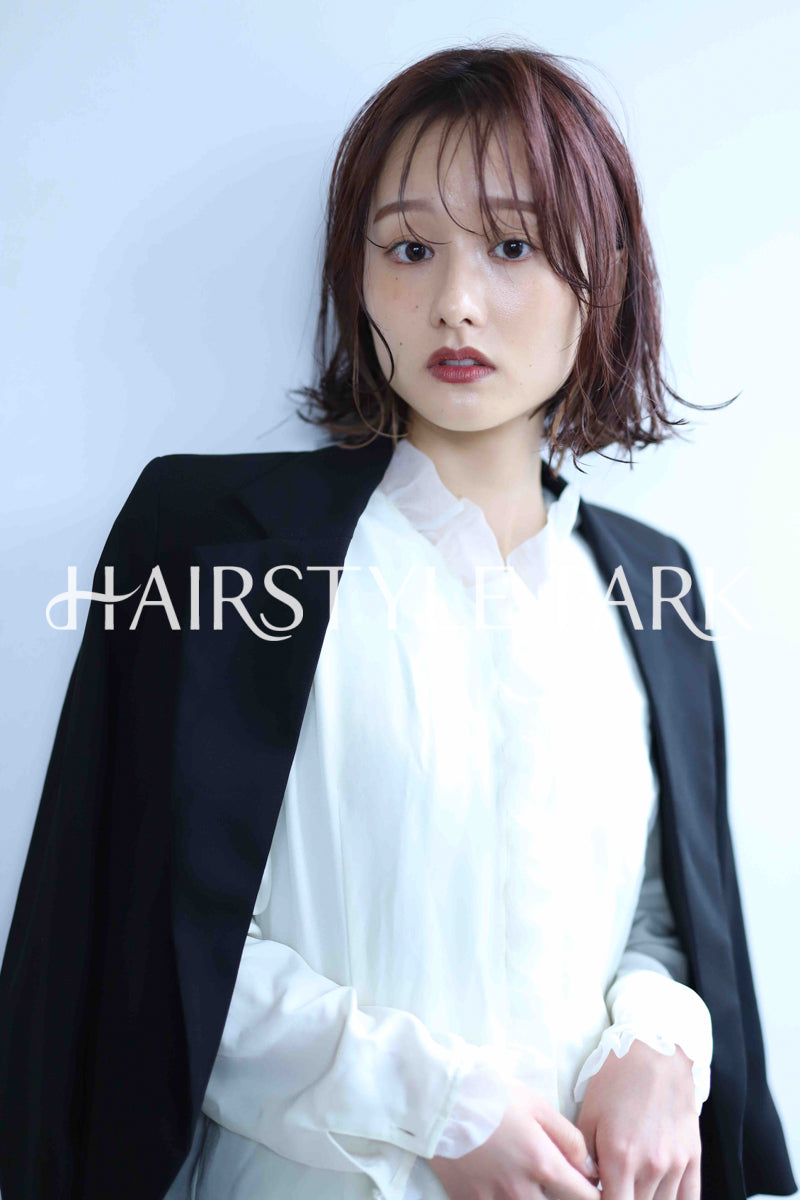 ヘアスタイル写真PhotoNo:345-4 (27) [ミディアム,レディース,ナチュラル,モテ・愛され,カラー,パーマ,縦型 ]
