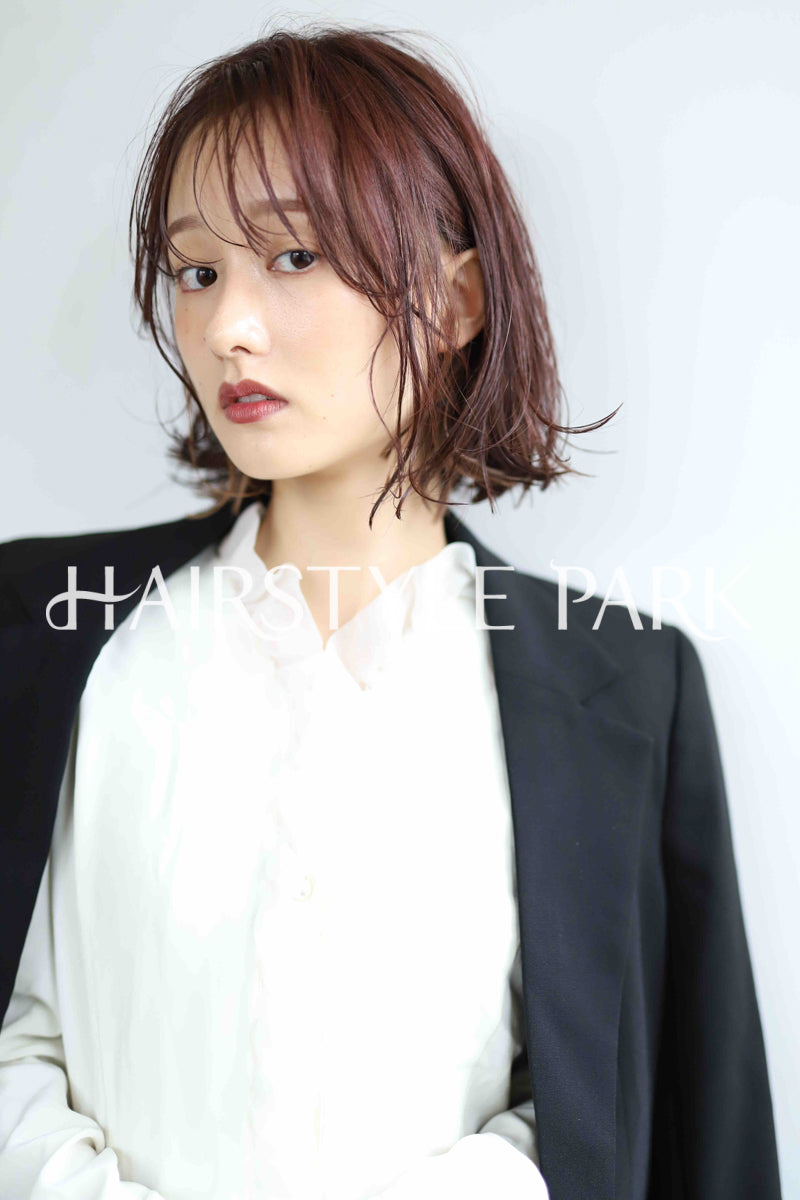 ヘアスタイル写真PhotoNo:345-4 (29) [ミディアム,レディース,ナチュラル,モテ・愛され,カラー,パーマ,縦型 ]