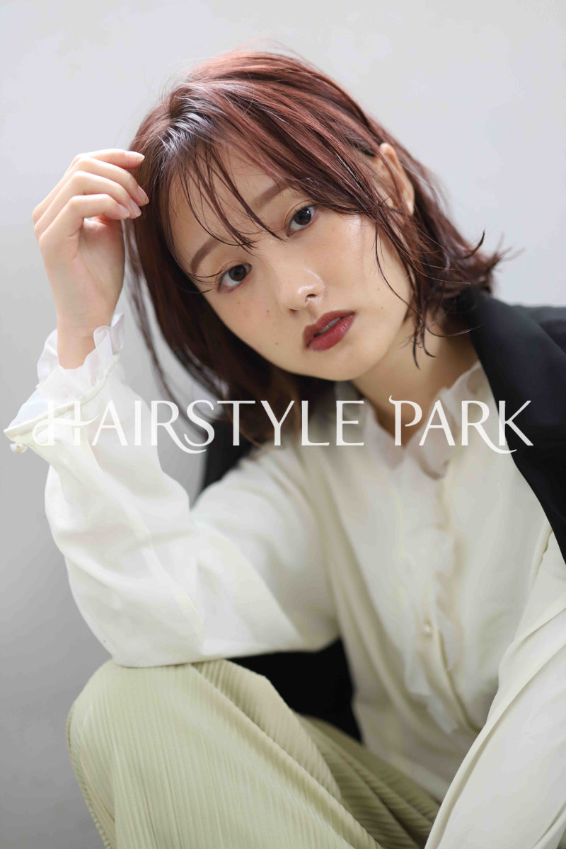 ヘアスタイル写真PhotoNo:345-4 (7) [ミディアム,レディース,ナチュラル,モテ・愛され,カラー,パーマ,縦型 ]