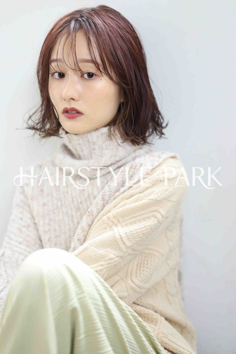 ヘアスタイル写真PhotoNo:345-5 (15) [ミディアム,レディース,ナチュラル,モテ・愛され,カラー,パーマ,縦型 ]