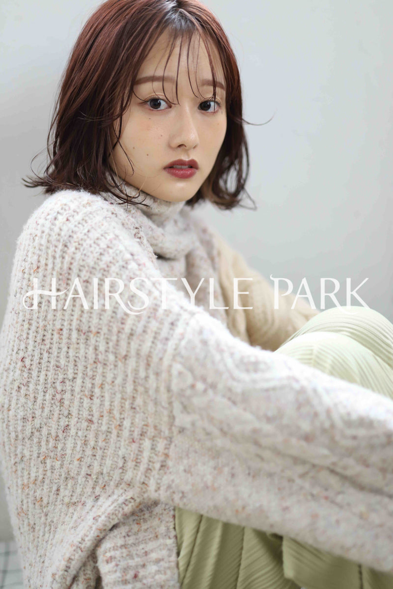 ヘアスタイル写真PhotoNo:345-5 (23) [ミディアム,レディース,ナチュラル,モテ・愛され,カラー,パーマ,縦型 ]