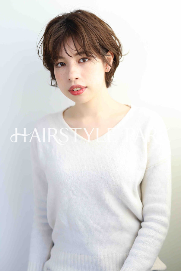 ヘアスタイル写真PhotoNo:346-2 (3) [ショート,レディース,ナチュラル,カラー,パーマ,縦型 ]