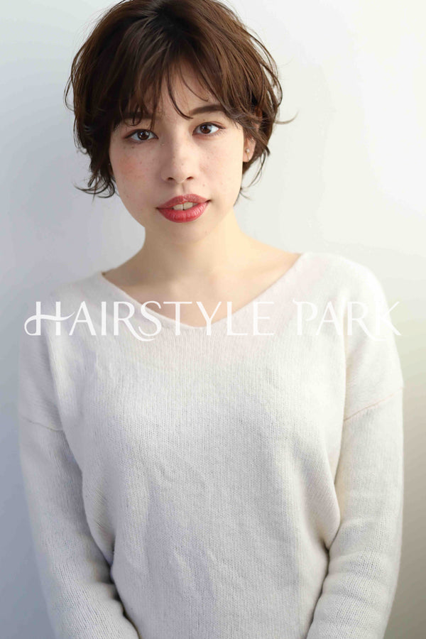 ヘアスタイル写真PhotoNo:346-2 (4) [ショート,レディース,ナチュラル,カラー,パーマ,縦型 ]