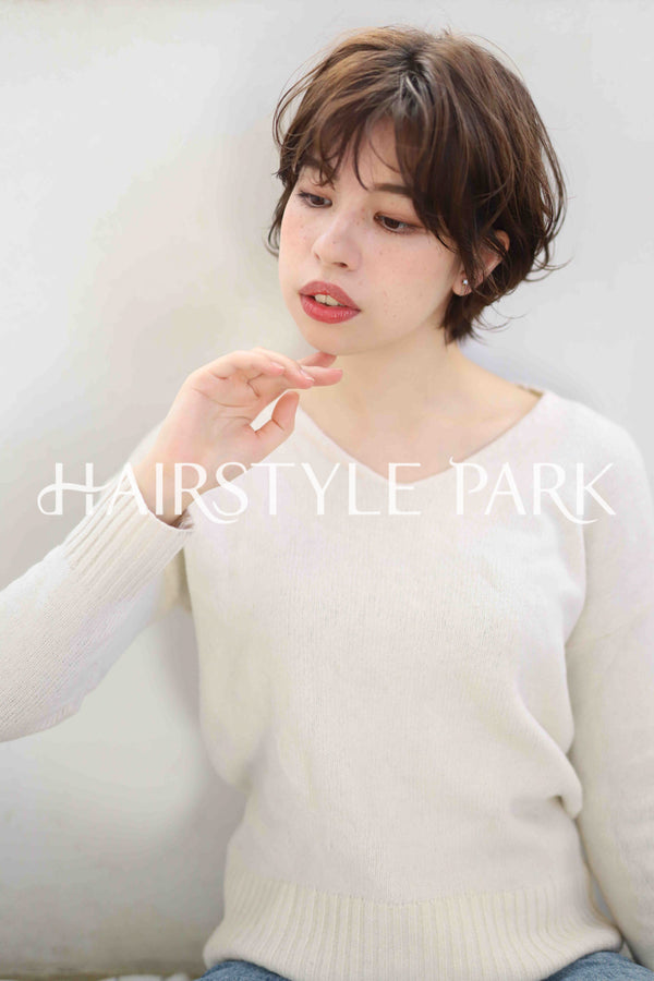 ヘアスタイル写真PhotoNo:346-3 (19) [ショート,レディース,ナチュラル,カラー,パーマ,縦型 ]
