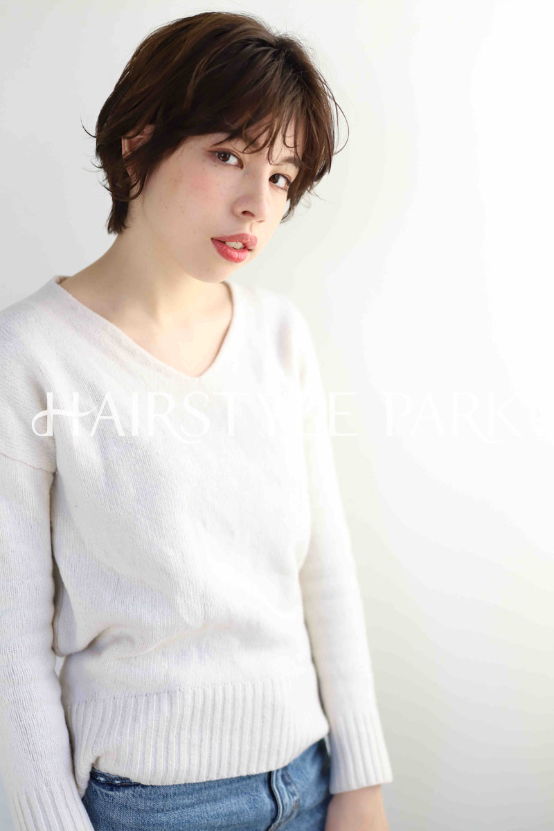 ヘアスタイル写真PhotoNo:346-3 (5) [ショート,レディース,ナチュラル,カラー,パーマ,縦型 ]