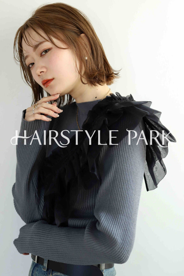 ヘアスタイル写真PhotoNo:349-1 (14) [ミディアム,レディース,カジュアル,クール / かっこいい,カラー,ダブルカラー,縦型 ]