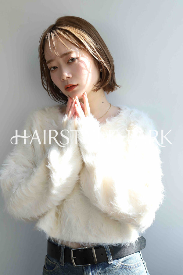 ヘアスタイル写真PhotoNo:349-4 (4) [ミディアム,レディース,カジュアル,クール / かっこいい,カラー,ダブルカラー,縦型 ]