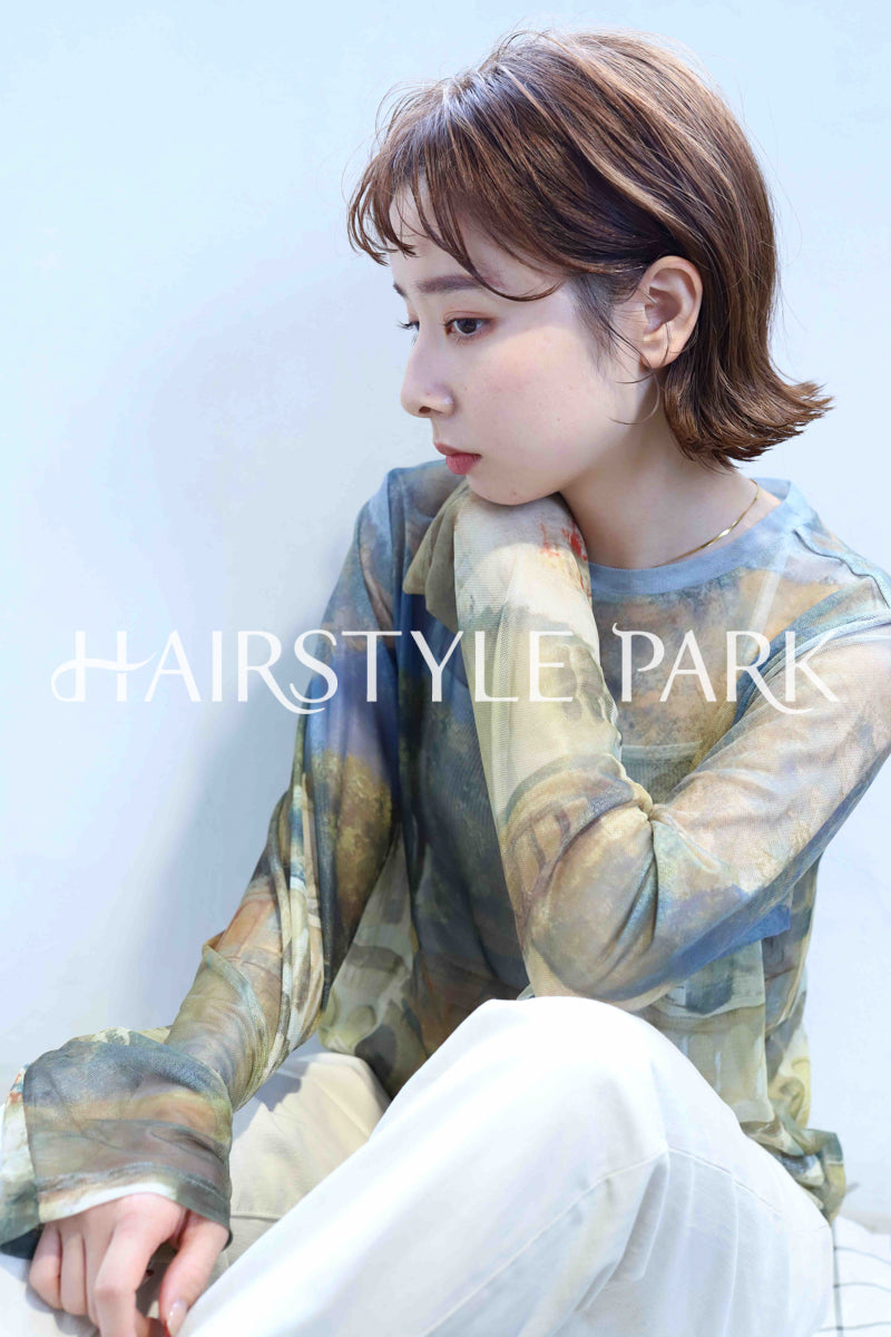 ヘアスタイル写真PhotoNo:358-2 (19) [ショートミディアム,レディース,モテ・愛され,カジュアル,カット,カラー,縦型 ]