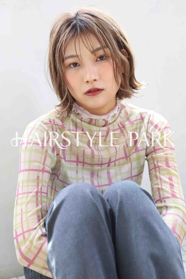 ヘアスタイル写真PhotoNo:368-1 (19) [ミディアム,レディース,ナチュラル,モテ・愛され,カラー,ダブルカラー,縦型 ]