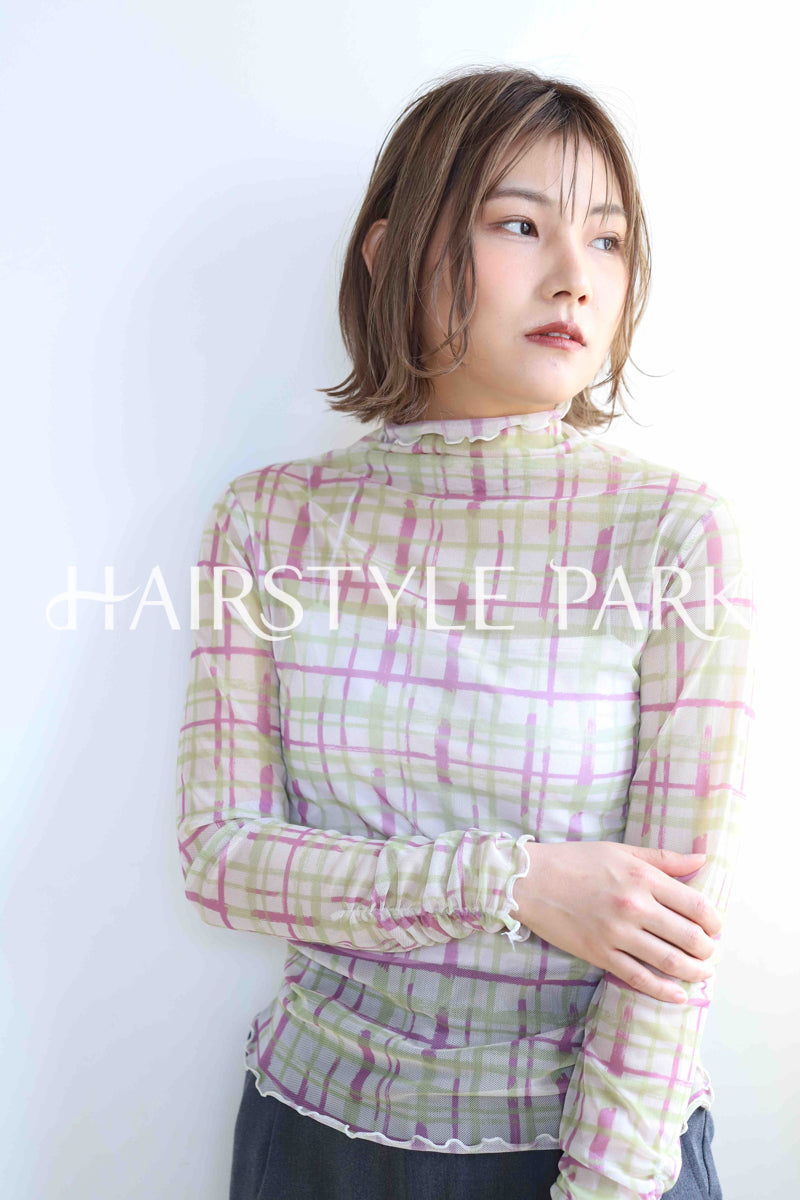 ヘアスタイル写真PhotoNo:368-1 (3) [ミディアム,レディース,ナチュラル,モテ・愛され,カラー,ダブルカラー,縦型 ]