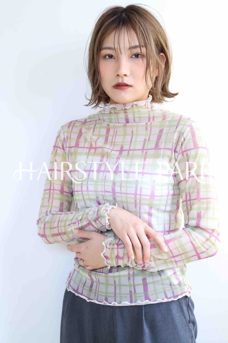 ヘアスタイル写真PhotoNo:368-1 (4) [ミディアム,レディース,ナチュラル,モテ・愛され,カラー,ダブルカラー,縦型 ]