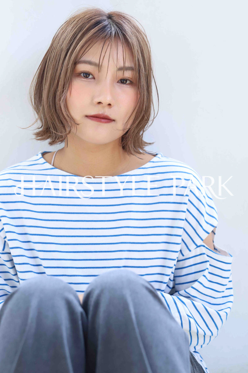 ヘアスタイル写真PhotoNo:368-2 (11) [ミディアム,レディース,ナチュラル,モテ・愛され,カラー,ダブルカラー,縦型 ]