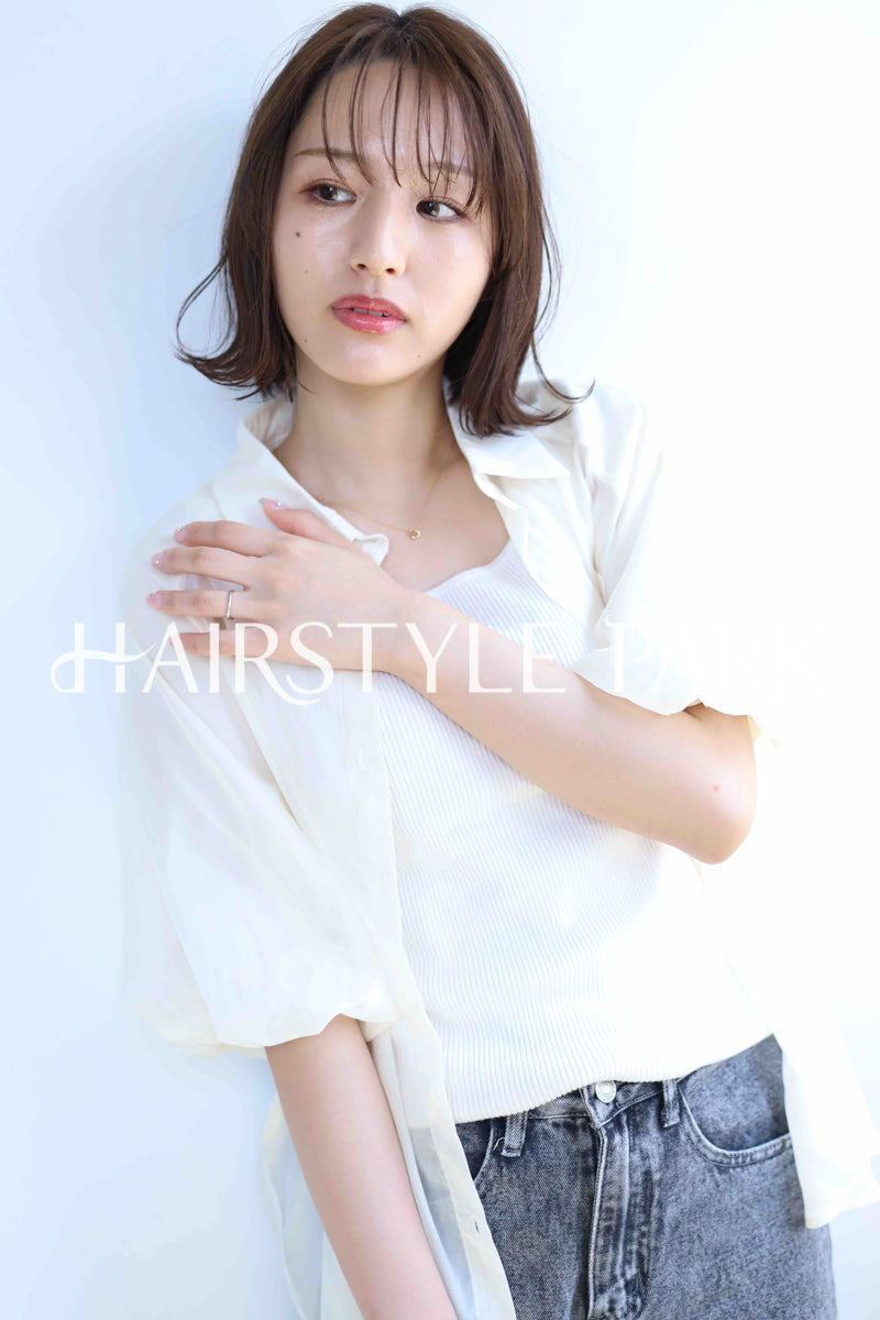 ヘアスタイル写真PhotoNo:373-2 (13) [ミディアム,レディース,ナチュラル,モテ・愛され,カジュアル,カット,カラー,縦型 ]