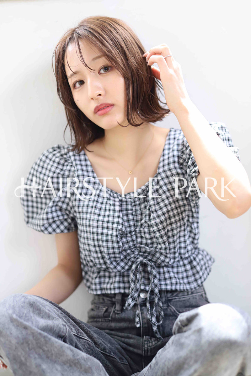 ヘアスタイル写真PhotoNo:373-3 (23) [ミディアム,レディース,ナチュラル,モテ・愛され,カジュアル,カット,カラー,縦型 ]