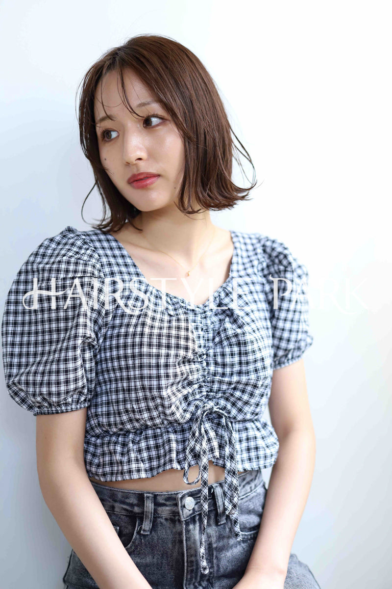 ヘアスタイル写真PhotoNo:373-3 (5) [ミディアム,レディース,ナチュラル,モテ・愛され,カジュアル,カット,カラー,縦型 ]