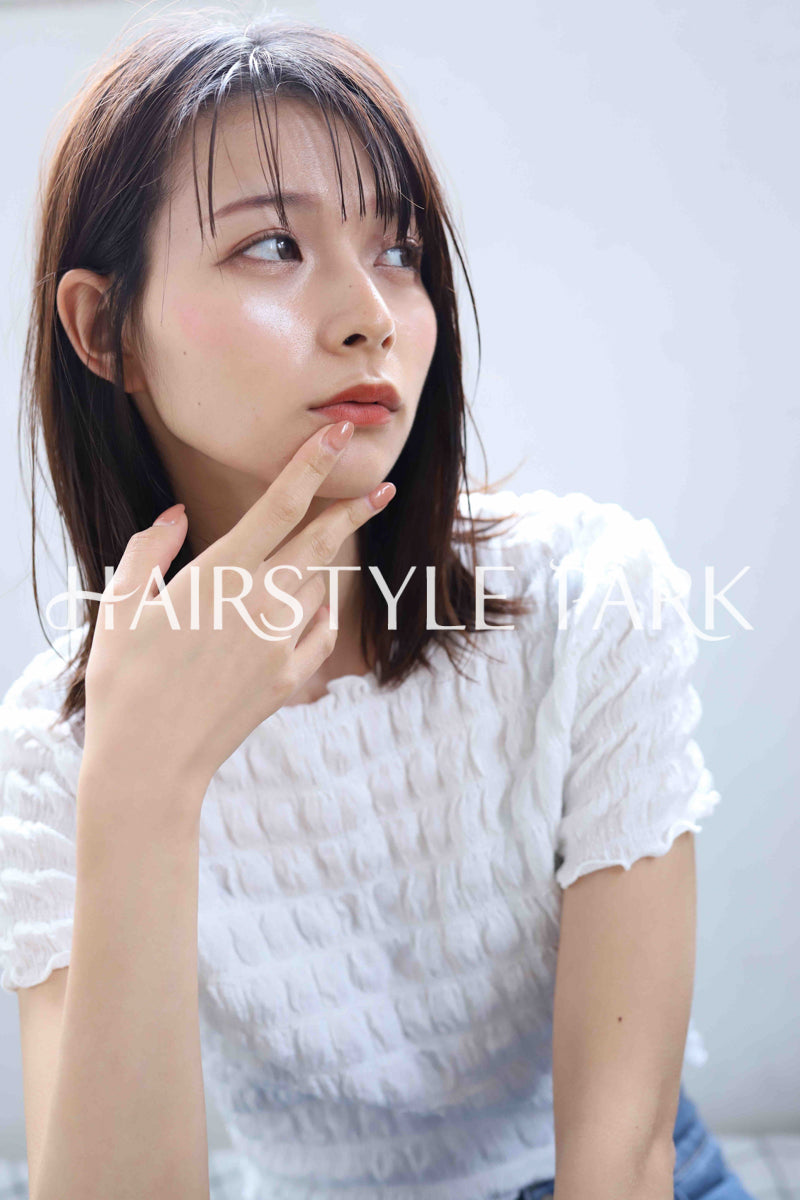 ヘアスタイル写真PhotoNo:374-1 (16) [ミディアムロング,レディース,ナチュラル,オフィス / コンサバ,クール / かっこいい,カット,カラー,縦型 ]
