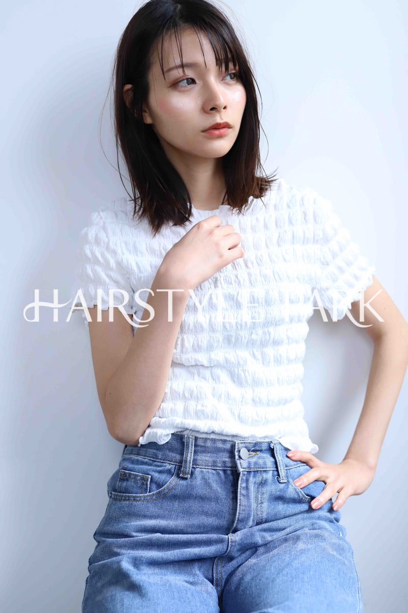 ヘアスタイル写真PhotoNo:374-2 (2) [ミディアムロング,レディース,ナチュラル,オフィス / コンサバ,クール / かっこいい,カット,カラー,縦型 ]