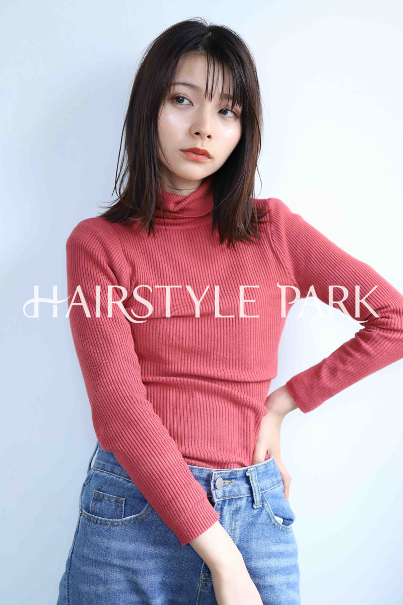 ヘアスタイル写真PhotoNo:374-3 (2) [ミディアムロング,レディース,ナチュラル,オフィス / コンサバ,クール / かっこいい,カット,カラー,縦型 ]