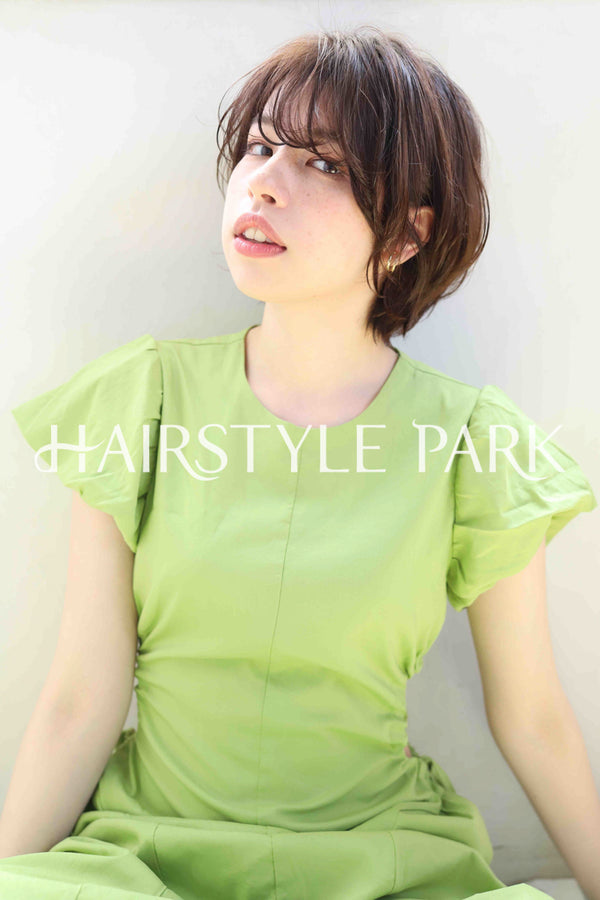 ヘアスタイル写真PhotoNo:376-3 (9) [ショートミディアム,レディース,モテ・愛され,カジュアル,カット,カラー,パーマ,縦型 ]