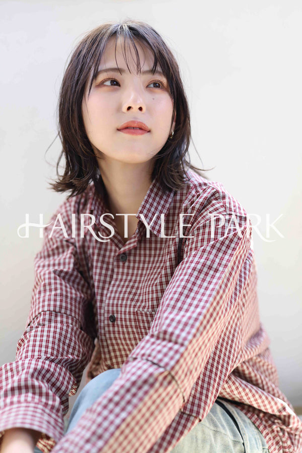 ヘアスタイル写真PhotoNo:377-1 (17) [ミディアム,レディース,ナチュラル,モテ・愛され,カジュアル,カット,カラー,パーマ,縦型 ]