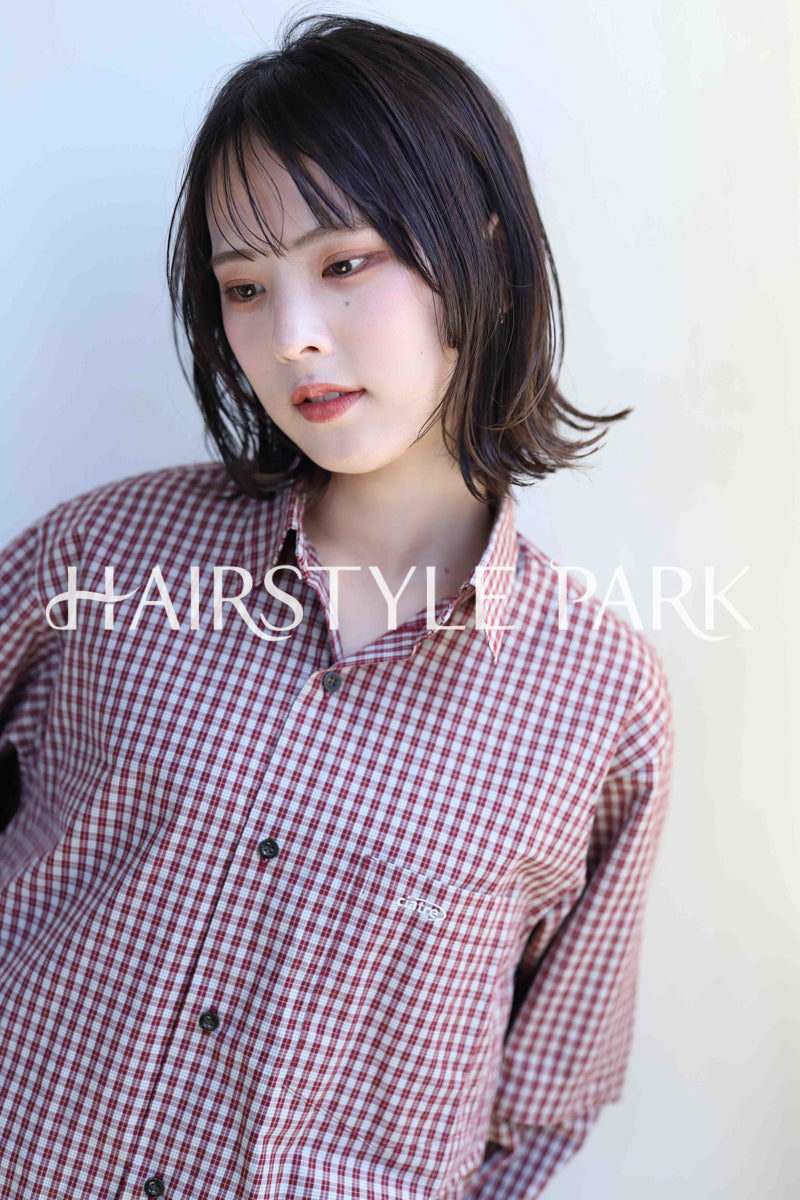 ヘアスタイル写真PhotoNo:377-1 (5) [ミディアム,レディース,ナチュラル,モテ・愛され,カジュアル,カット,カラー,パーマ,縦型 ]