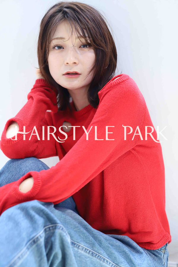 ヘアスタイル写真PhotoNo:379-3 (22) [ミディアム,レディース,ナチュラル,モテ・愛され,カット,カラー,パーマ,縦型 ]