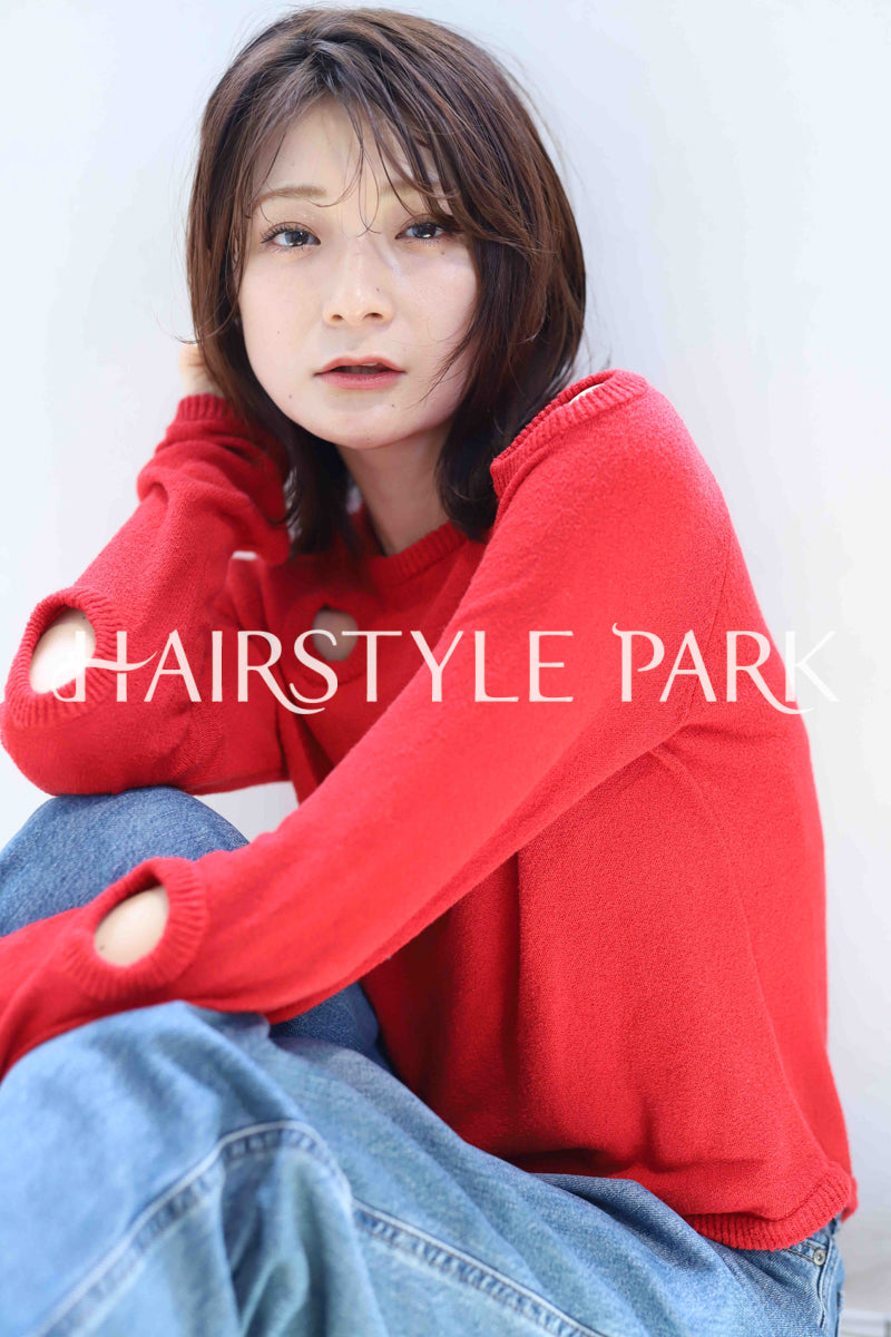 ヘアスタイル写真PhotoNo:379-3 (22) [ミディアム,レディース,ナチュラル,モテ・愛され,カット,カラー,パーマ,縦型 ]