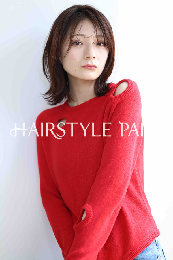 ヘアスタイル写真PhotoNo:379-3 (2) [ミディアム,レディース,ナチュラル,モテ・愛され,カット,カラー,パーマ,縦型 ]