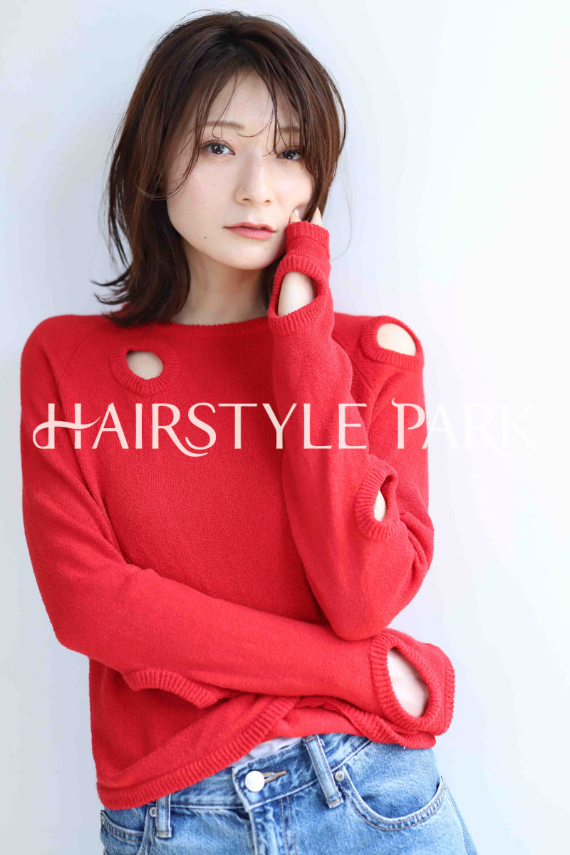 ヘアスタイル写真PhotoNo:379-3 (5) [ミディアム,レディース,ナチュラル,モテ・愛され,カット,カラー,パーマ,縦型 ]
