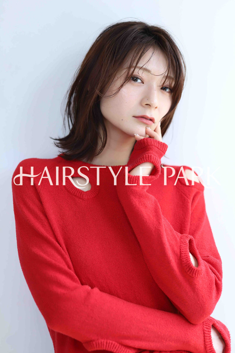 ヘアスタイル写真PhotoNo:379-3 (6) [ミディアム,レディース,ナチュラル,モテ・愛され,カット,カラー,パーマ,縦型 ]