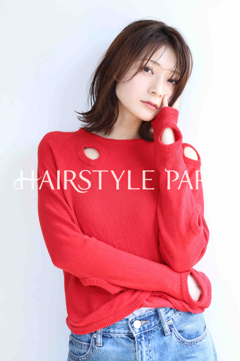 ヘアスタイル写真PhotoNo:379-3 (8) [ミディアム,レディース,ナチュラル,モテ・愛され,カット,カラー,パーマ,縦型 ]