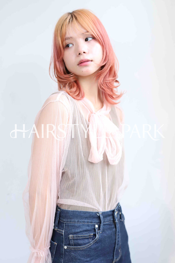 ヘアスタイル写真PhotoNo:381-2 (13) [ミディアム,レディース,カジュアル,外国人風,カット,カラー,ダブルカラー,縦型 ]
