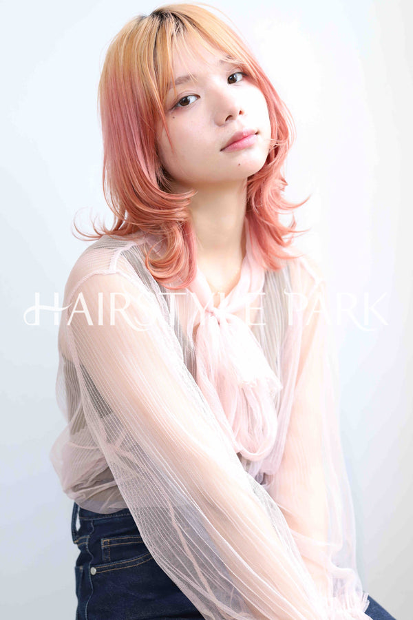 ヘアスタイル写真PhotoNo:381-2 (6) [ミディアム,レディース,カジュアル,外国人風,カット,カラー,ダブルカラー,縦型 ]