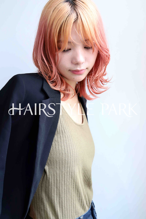 ヘアスタイル写真PhotoNo:381-3 (27) [ミディアム,レディース,カジュアル,外国人風,カット,カラー,ダブルカラー,縦型 ]