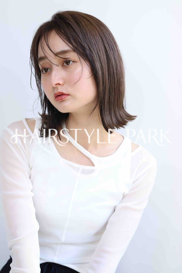 ヘアスタイル写真PhotoNo:382-1 (3) [ミディアム,レディース,ナチュラル,クール / かっこいい,カット,カラー,縦型 ]