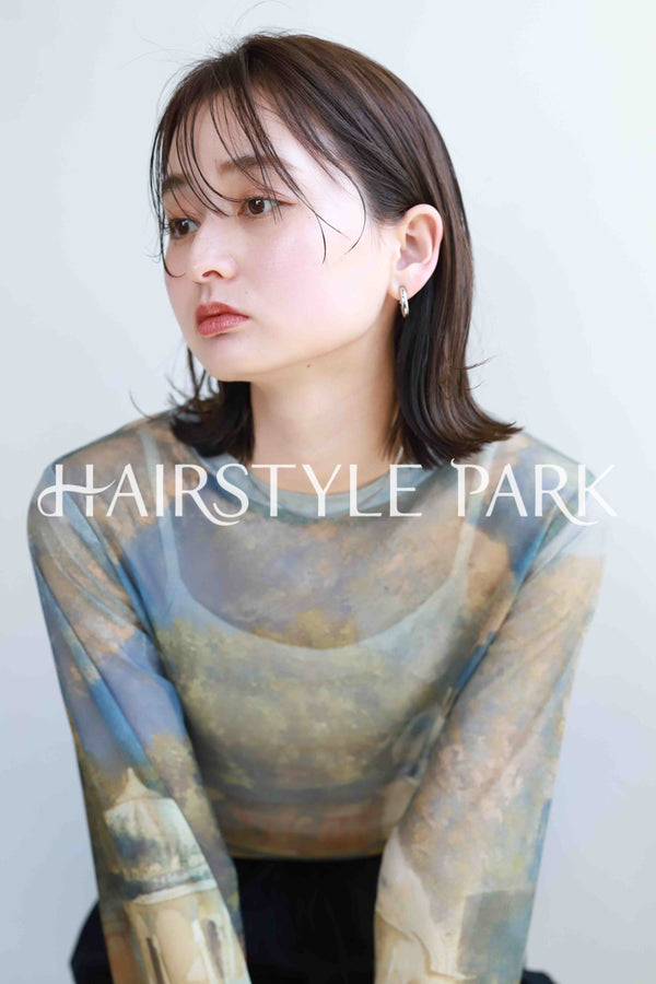 ヘアスタイル写真PhotoNo:382-3 (22) [ミディアム,レディース,ナチュラル,クール / かっこいい,カット,カラー,縦型 ]