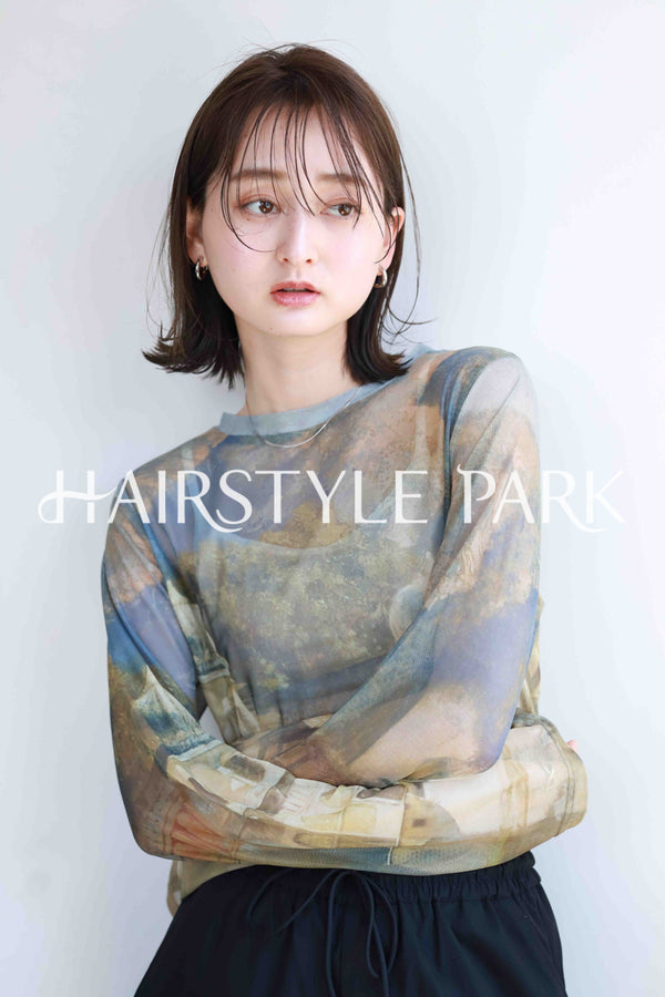 ヘアスタイル写真PhotoNo:382-3 (31) [ミディアム,レディース,ナチュラル,クール / かっこいい,カット,カラー,縦型 ]