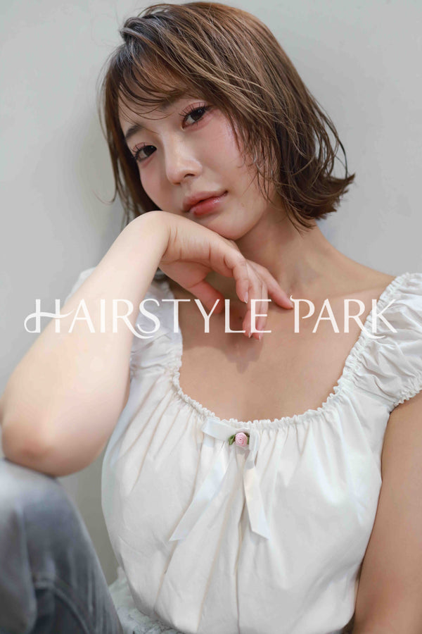 ヘアスタイル写真PhotoNo:515-2 (22) [ミディアム,レディース,ナチュラル,モテ・愛され,カット,カラー,縦型 ]