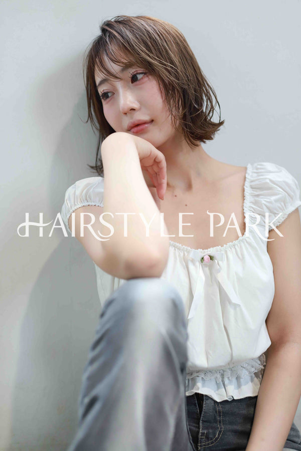 ヘアスタイル写真PhotoNo:515-2 (23) [ミディアム,レディース,ナチュラル,モテ・愛され,カット,カラー,縦型 ]