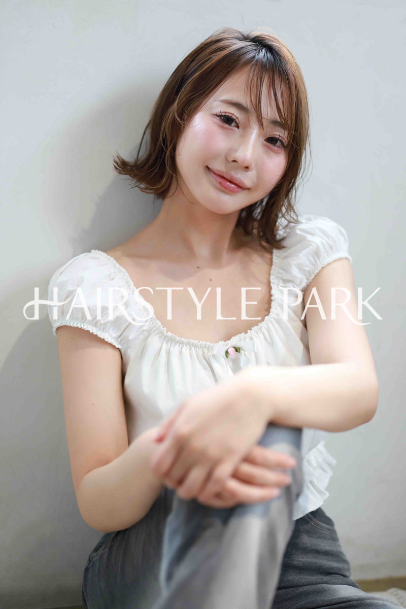 ヘアスタイル写真PhotoNo:515-2 (28) [ミディアム,レディース,ナチュラル,モテ・愛され,カット,カラー,縦型 ]